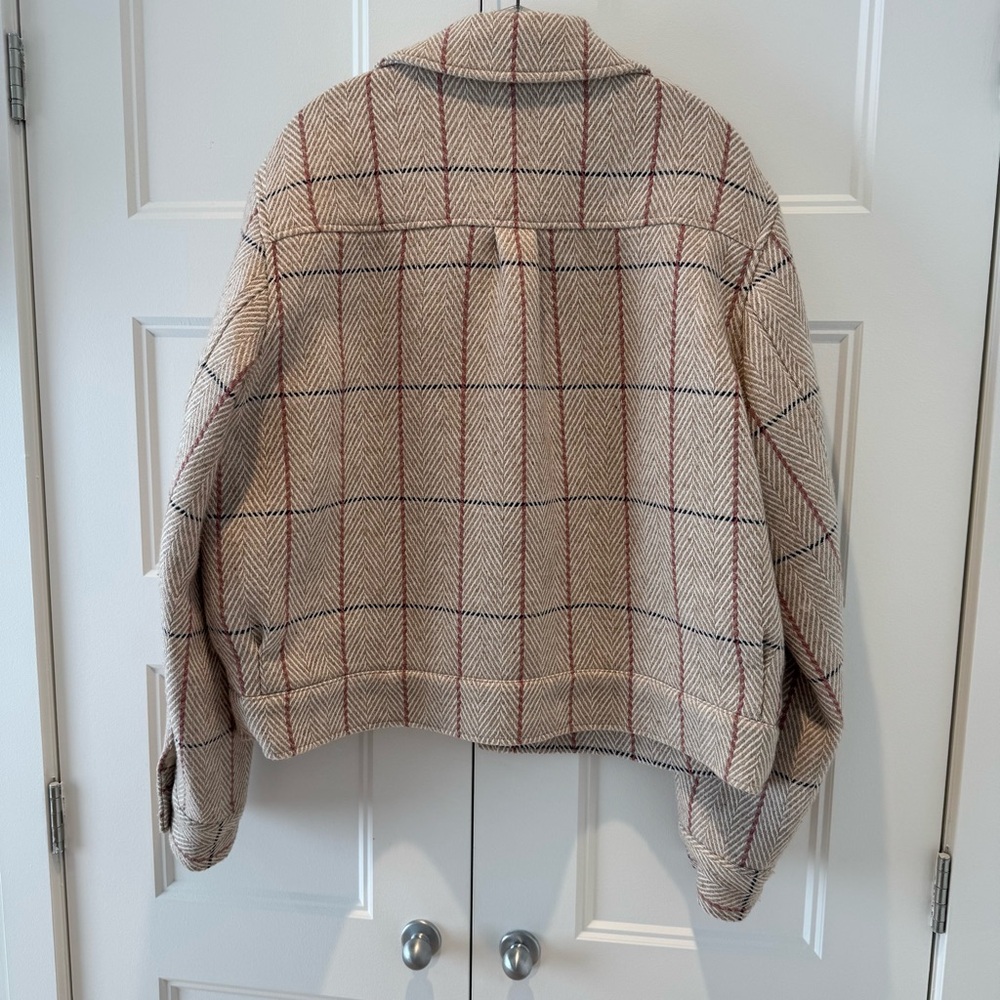 SCOTCH & SODA Women's Beige Checkered Blazer - SIZE XL - Picture 9 of 11